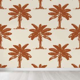 Banana Tree Ecru Custom Wallpaper - Stone Grain 8