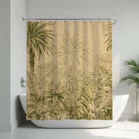 Jungle Oasis Custom Shower Curtain -  Hydro Shield - Peach 3