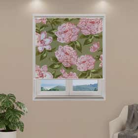 Olive Roses Custom Roller Shade - Mesh 8