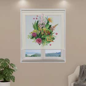 Floral Retreat Custom Roller Shade - Mesh 4