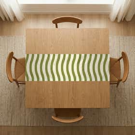 Sage Stripes Custom Table Runner - Velvet Satin 3