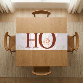 Ho Ho Ornaments Custom Table Runner - Velvet Satin 12