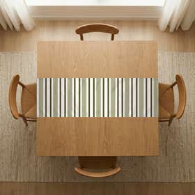 Sage Taupe Pinstripe Custom Table Runner - Velvet Satin 18