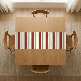 Holiday Candy Stripes Custom Table Runner - Velvet Satin 19