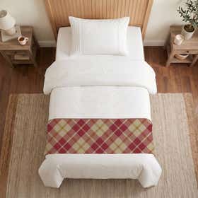 Diagonal cabernet Custom Bed Runner - Canvas 21