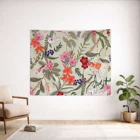 Orchids Garden Custom Wall Tapestry - Velvet Satin 16
