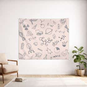 Science Doodles Custom Wall Tapestry - Weave Loom 11