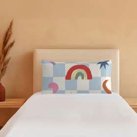 Doodle Grid Custom Bed Pillow - Microdenier Polyester 5