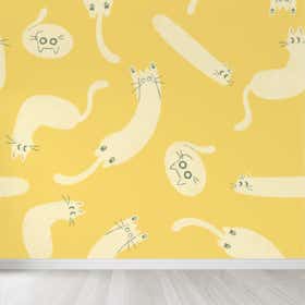 Paws in Motion Custom Wallpaper - Stone Grain 20