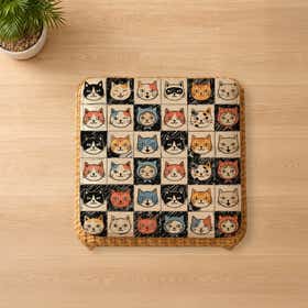 Whisker Wall Custom Square Seat Cushion - Canvas 17