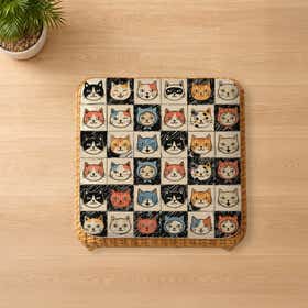 Whisker Wall Custom Square Seat Cushion - Weave Loom 18