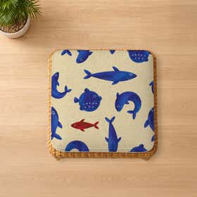Ocean Parade Custom Square Seat Cushion - Weave Loom 21