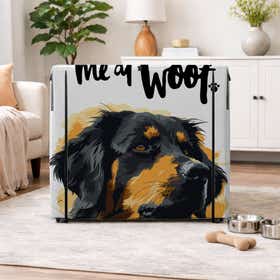 You Had Me At Woof Pet Crate Cover - Peek Mesh 3