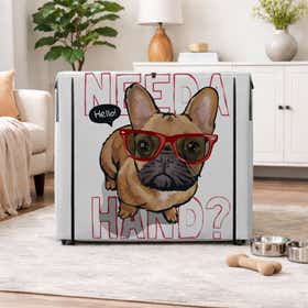 Dog in Red Sunglasses Pet Crate Cover - Peek Mesh 7