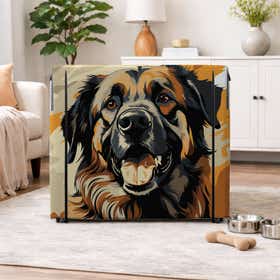 Hey Hooman Doggo Pet Crate Cover - Peek Mesh 13