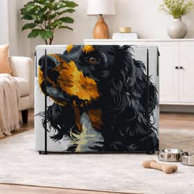 Hey Looking upto you Dog Pet Crate Cover - Peek Mesh 14