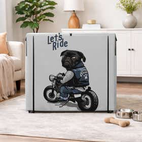 Lets Ride Bulldog Pet Crate Cover - Peek Mesh 18