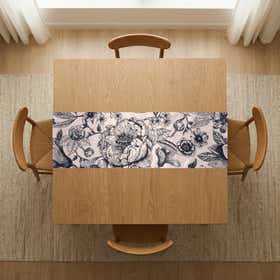 Cottage Florals Custom Table Runner - Velvet Satin 2