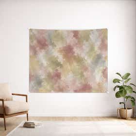 Pastel Haze Custom Wall Tapestry - Velvet Satin 20