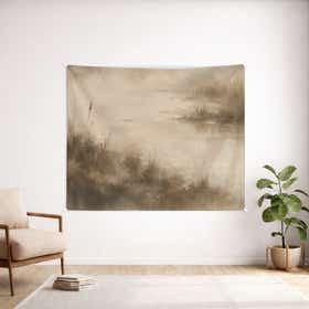 Quiet Nature Custom Wall Tapestry - Velvet Satin 14