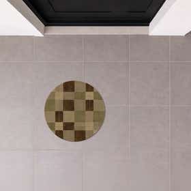 Neutral Plaid Custom Doormat - Round 13