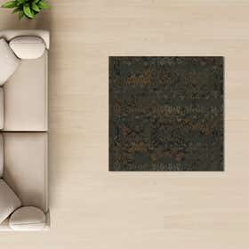 Distressed Damask Custom Rug - Square - Nature Loom 20