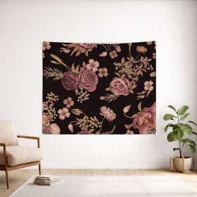 Dusky Bloom Custom Wall Tapestry - Weave Loom 7