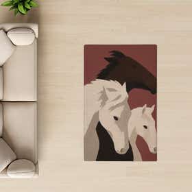 Wild Horses Custom Rug - Rectangle - Silken Plush 16