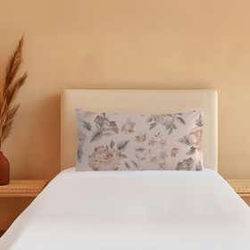 Peonies Blush Custom Bed Pillow - Microdenier Polyester 3