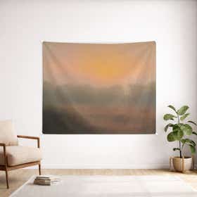Autumn Mist Custom Wall Tapestry - Velvet Satin 18