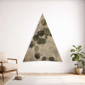 Botanical Trace Custom Triangular Tapestry - Velvet Satin 19