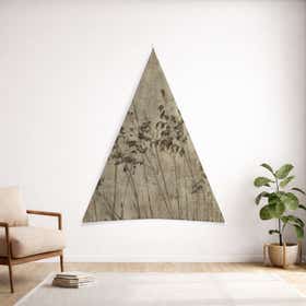 Meadow Haze Custom Triangular Tapestry - Velvet Satin 20