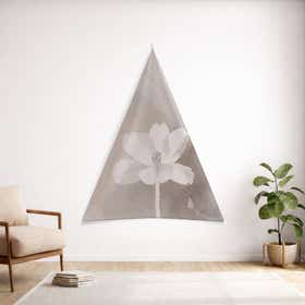 Quiet Bloom Custom Triangular Tapestry - Velvet Satin 18