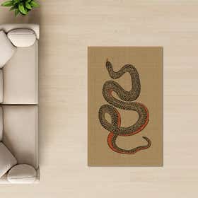 Snake Ecru Custom Rug - Rectangle - Nature Loom 21
