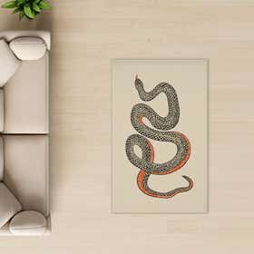 Snake Ecru Custom Rug - Rectangle - Luxe Grain 13