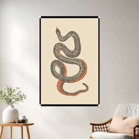 Snake Ecru Poster Print - Mounting 8