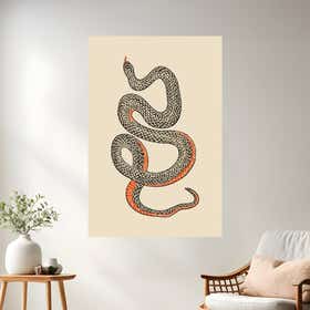 Snake Ecru Poster Print - Just Print 10
