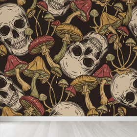 Skull Forest Custom Wallpaper - Timber Grain 21