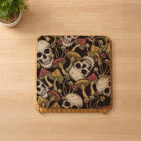 Skull Forest Custom Square Seat Cushion - Canvas 11