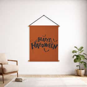 Happy Halloween Custom Hanging Tapestry - Velvet Satin 8