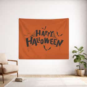 Happy Halloween Custom Wall Tapestry - Weave Loom 11