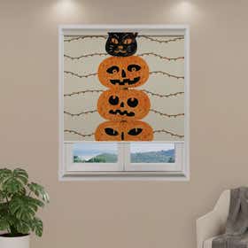 Pumpkin Kitty Beige Custom Roller Shade - Blackout 7