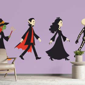 Halloween Parade Custom Wall Mural - Stone Grain 16