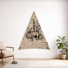 Pumpkin Skulls Custom Triangular Tapestry - Weave Loom 9