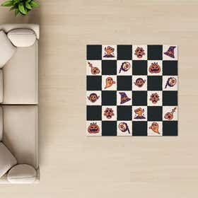 Halloween Doodles Custom Rug - Square - Silken Plush 2