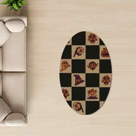 Halloween Doodles Custom Rug - Oval - Nature Loom 10