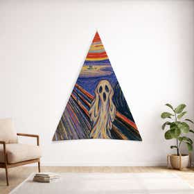 Spooky Scream Custom Triangular Tapestry - Weave Loom 4
