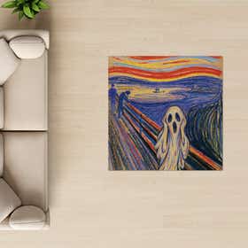 Spooky Scream Custom Rug - Square - Luxe Grain 21