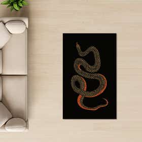 Snake Black Custom Rug - Rectangle - Nature Loom 3