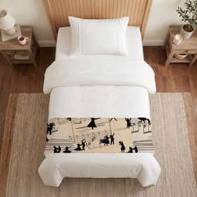 Dancing Notes Custom Bed Runner - Canvas 6